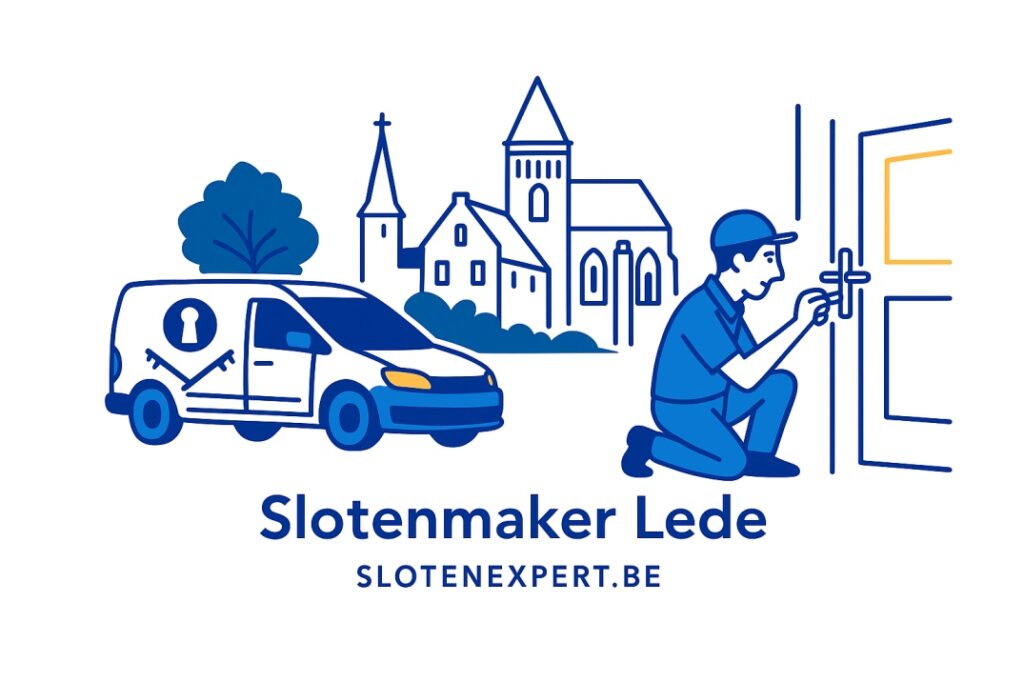 slotenmaker Lede aan het werk