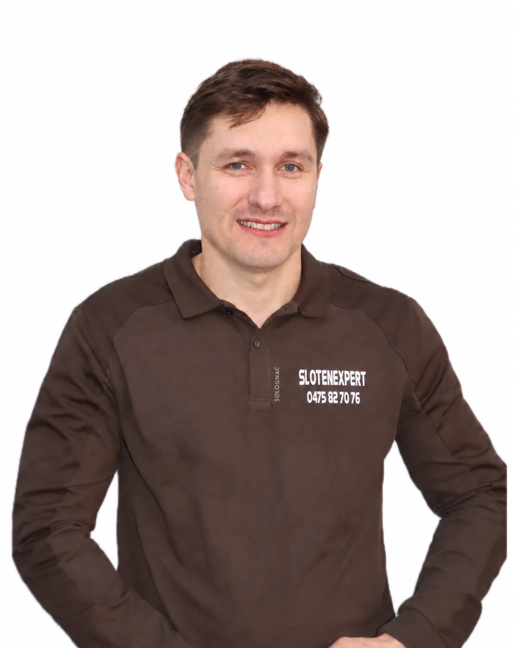 Amedeo in SlotenExpert-werkkledij